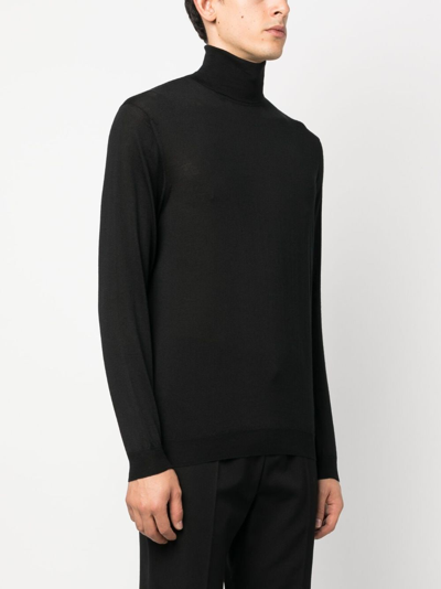 Malo Turtleneck Sweater In Black