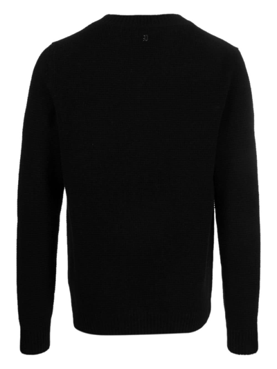 Shop Dondup Crew-neck Knitted Jumper In Black