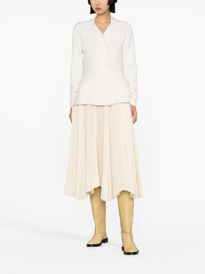 Fabiana Filippi Sequin-embellished Double-breasted Cardigan In Neutrals