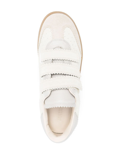 Isabel Marant Beth Mixed Leather Triple-grip Sneakers In Multi