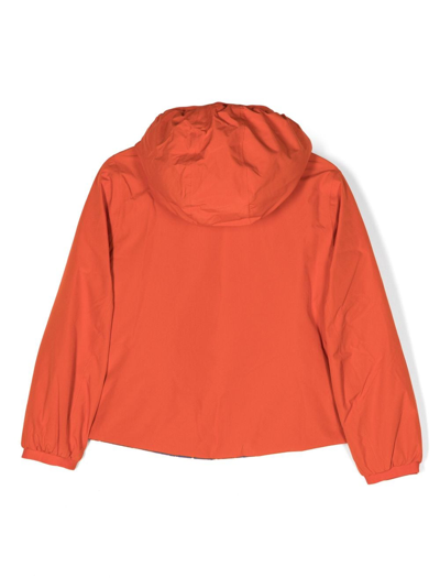 Shop K-way P. Le Vrai 3.0 Claude Hooded Jacket In Orange