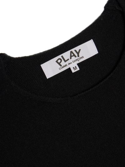 Shop Comme Des Garçons Play Logo-patch Cotton Jumper In Black