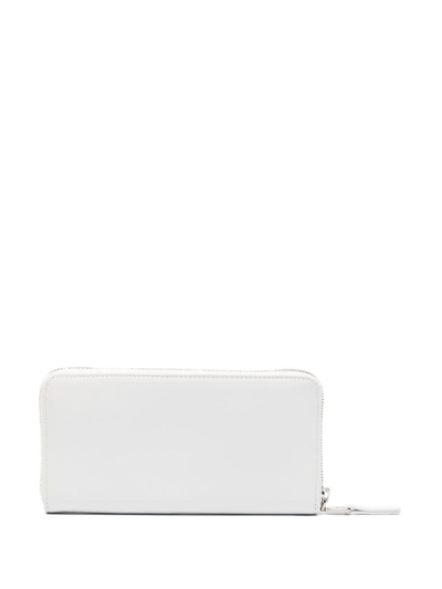 Shop Diesel Garnet Logo-plaque Leather Wallet In White