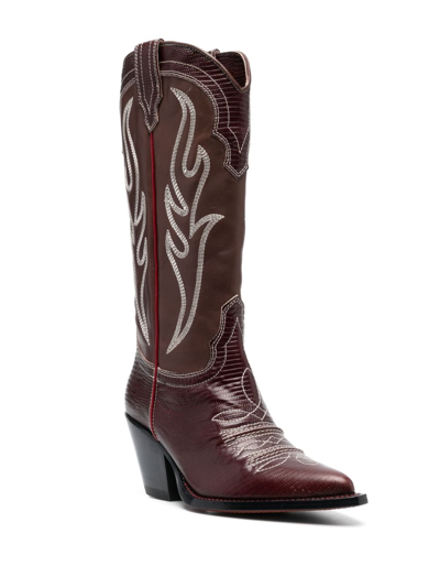 Shop Sonora Santa Fe 85mm Pointed-toe Boots In Brown