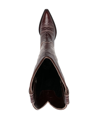 Shop Sonora Santa Fe 85mm Pointed-toe Boots In Brown