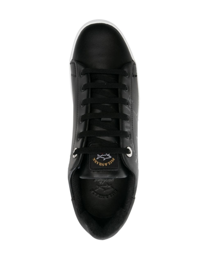 Shop Paul & Shark Logo-print Low-top Sneakers In Black