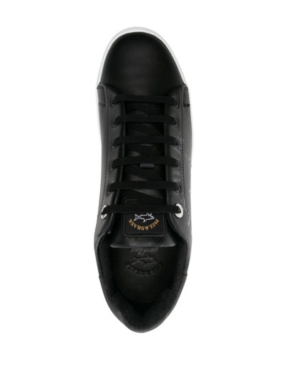 Paul & Shark Logo-print Low-top Sneakers In Black
