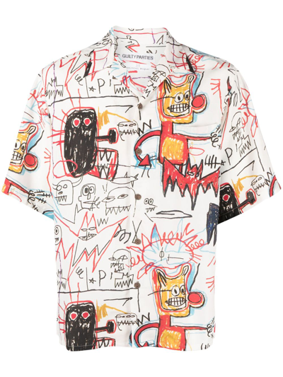 Shop Wacko Maria Jean-michel Basquiat Short-sleeved Shirt In White