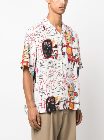 Shop Wacko Maria Jean-michel Basquiat Short-sleeved Shirt In White