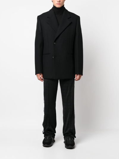 Versace Allover Pattern Track Pants In Black