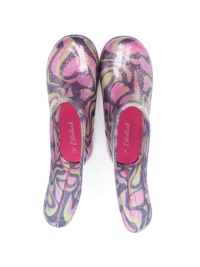 Shop Billieblush Abstract-print Wellies In Pink