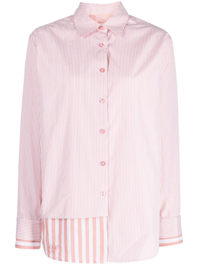Shop Bapy By *a Bathing Ape® Striped Button-down Shirt In Pink