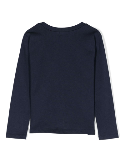 Shop Billieblush Sequin-embellished Cotton T-shirt In Blue