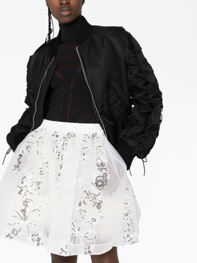 Simone Rocha Elasticated Tutu Mini Skirt In White