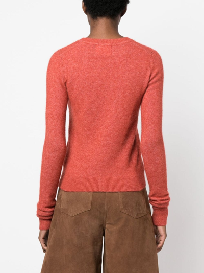 Isabel Marant Étoile Crew-neck Alpaca Wool-blend Jumper In Orange
