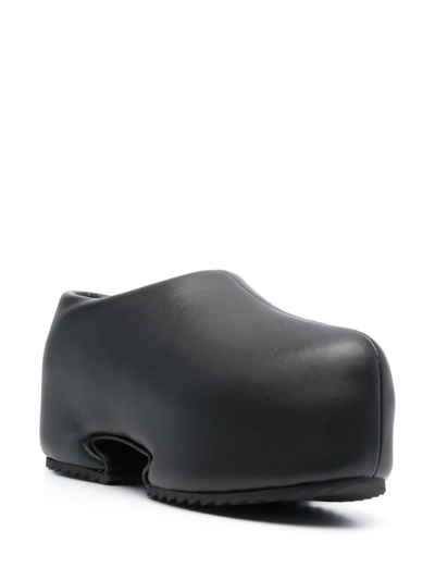 Shop Yume Yume Almond-toe Faux-leather Platform Clogs In Black