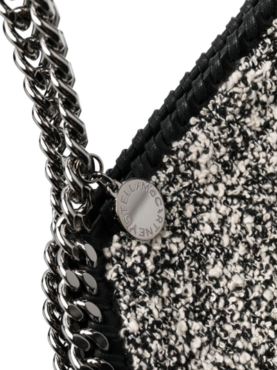 Shop Stella Mccartney Falabella Bouclé-tweed Tote Bag In Black
