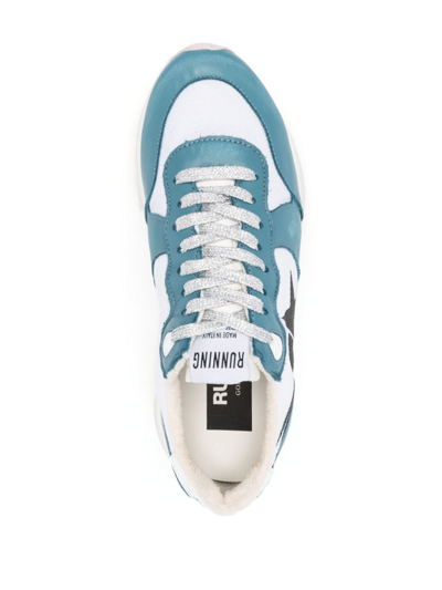 Shop Golden Goose Running Sole Panelled Sneakers In White
