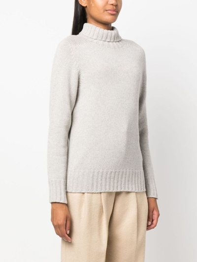 Shop Malo Roll-neck Cashmere-blend Jumper In Grey