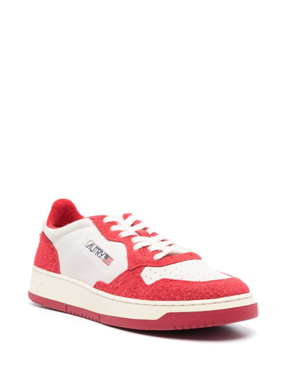 Autry Medalist Panelled Suede Sneakers In Neutral