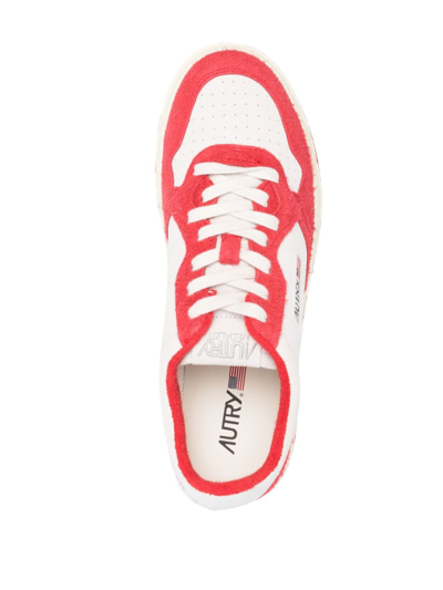 Autry Medalist Panelled Suede Sneakers In Neutral