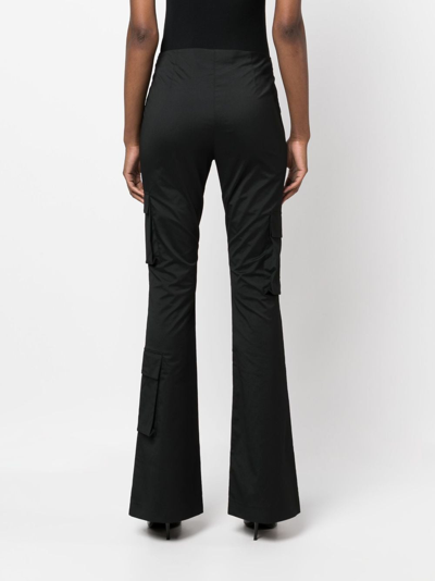 Shop Philosophy Di Lorenzo Serafini Cargo-pocket Flared Trousers In Black