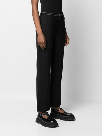Shop Marni Straight-leg Tailored Trousers In Black