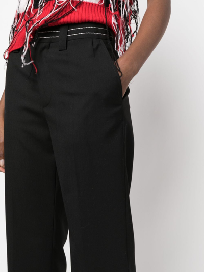 Shop Marni Straight-leg Tailored Trousers In Black