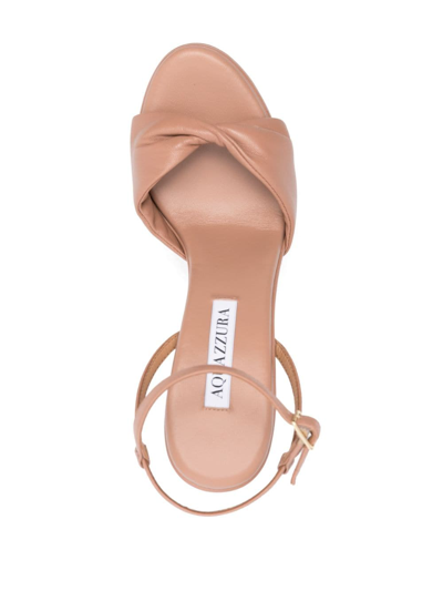 Shop Aquazzura Twisted-strap 140mm Platform Sandals In Pink