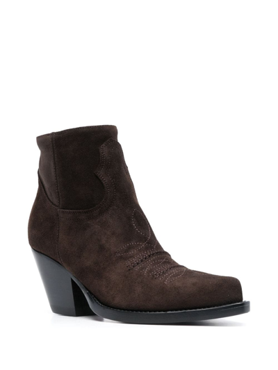 Shop Sonora Hidalgo 80mm Ankle Boots In Brown
