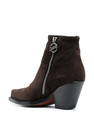 Shop Sonora Hidalgo 80mm Ankle Boots In Brown