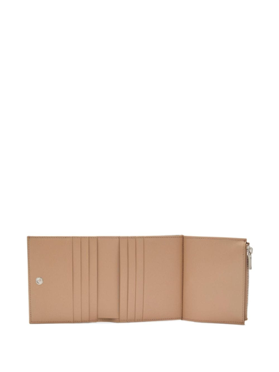 Shop Jil Sander Tri-fold Leather Wallet In Neutrals