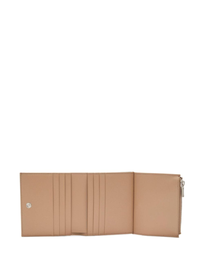 Jil Sander Tri-fold Leather Wallet In Neutrals