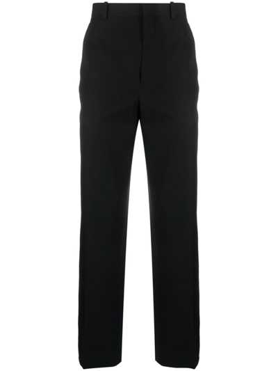 Shop Auralee High-waisted Tailored Wool Trousers In Black