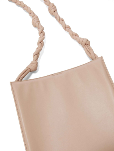 Shop Jil Sander Medium Tangle Leather Crossbody Bag In Neutrals