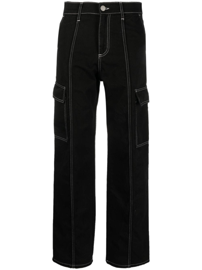 Philosophy Di Lorenzo Serafini Cargo Straight-leg Jeans In Black