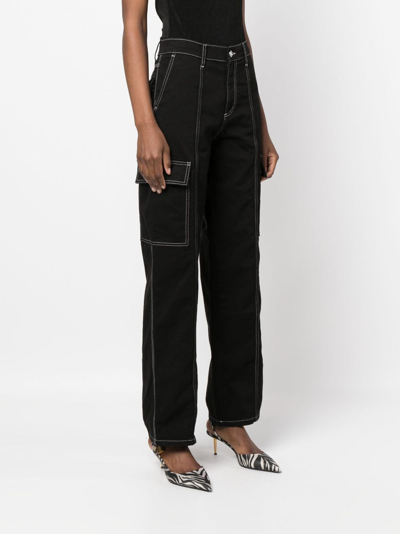 Philosophy Di Lorenzo Serafini Cargo Straight-leg Jeans In Black