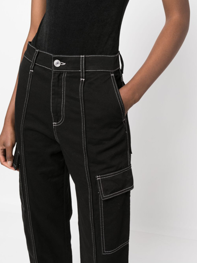 Shop Philosophy Di Lorenzo Serafini Cargo Straight-leg Jeans In Black