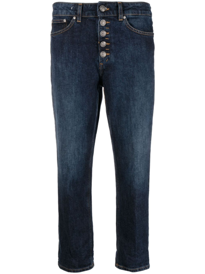 Shop Dondup Mila Carrot-fit Cropped Jeans In Blue