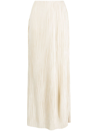 Shop Rachel Gilbert Ziara Pleated Maxi Skirt In White