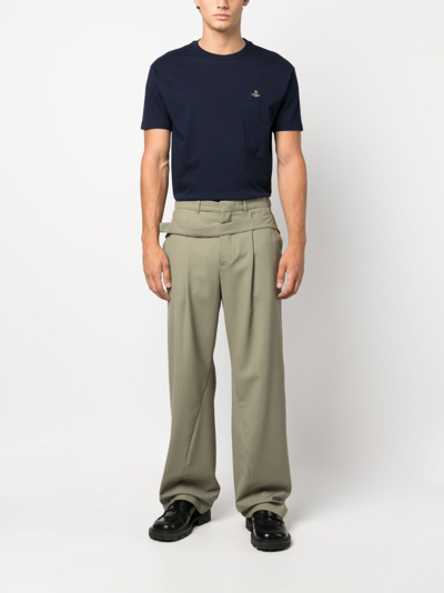 Vivienne Westwood Woman T-shirt Navy Size L Organic Cotton In Blue