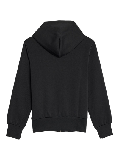 Shop Comme Des Garçons Play Logo-patch Zipped Hoodie In Black