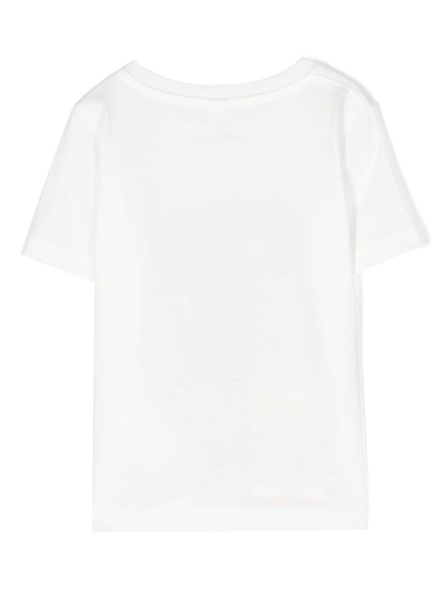 Shop Stella Mccartney Penguin Scarf-print Cotton T-shirt In White
