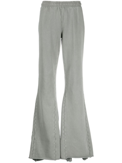 Shop Entire Studios Washed Flared Track Pants In Grey