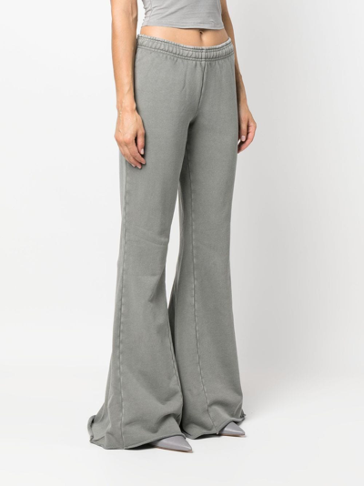 Shop Entire Studios Washed Flared Track Pants In Grey