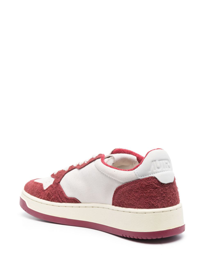 Shop Autry Medalist Suede-panelled Sneakers In Neutrals