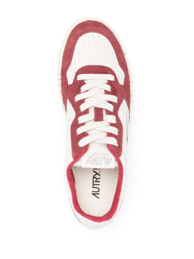 Shop Autry Medalist Suede-panelled Sneakers In Neutrals