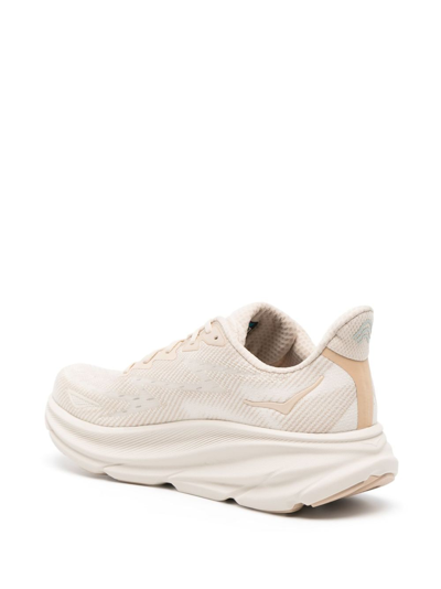 Shop Hoka One One Clifton 9 Running Sneakers In Neutrals