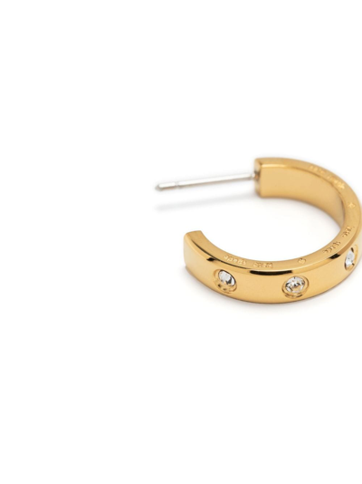 Kate Spade Crystal-embellished Hoop Earrings In Gold