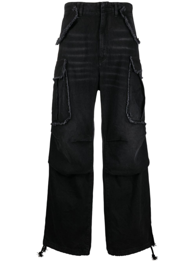 Shop Darkpark Vivi Cargo Jeans In Black